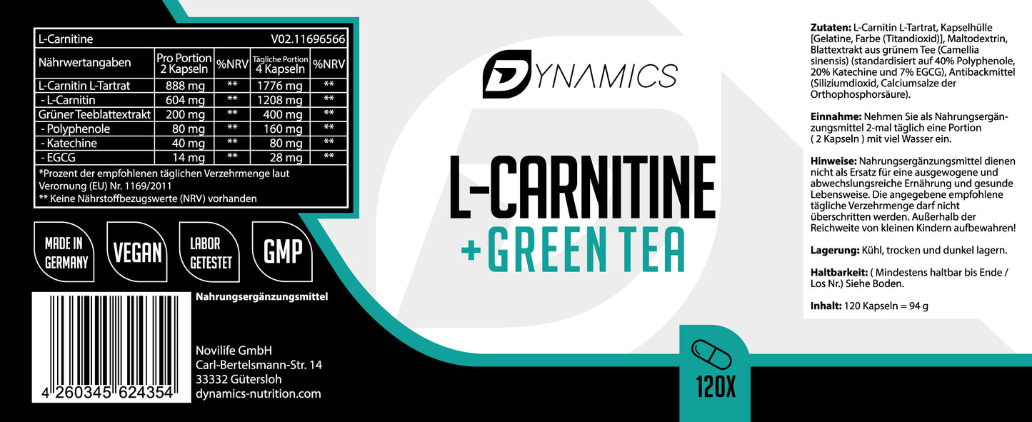 L-Carnitin + Green Tea 120 Kapseln