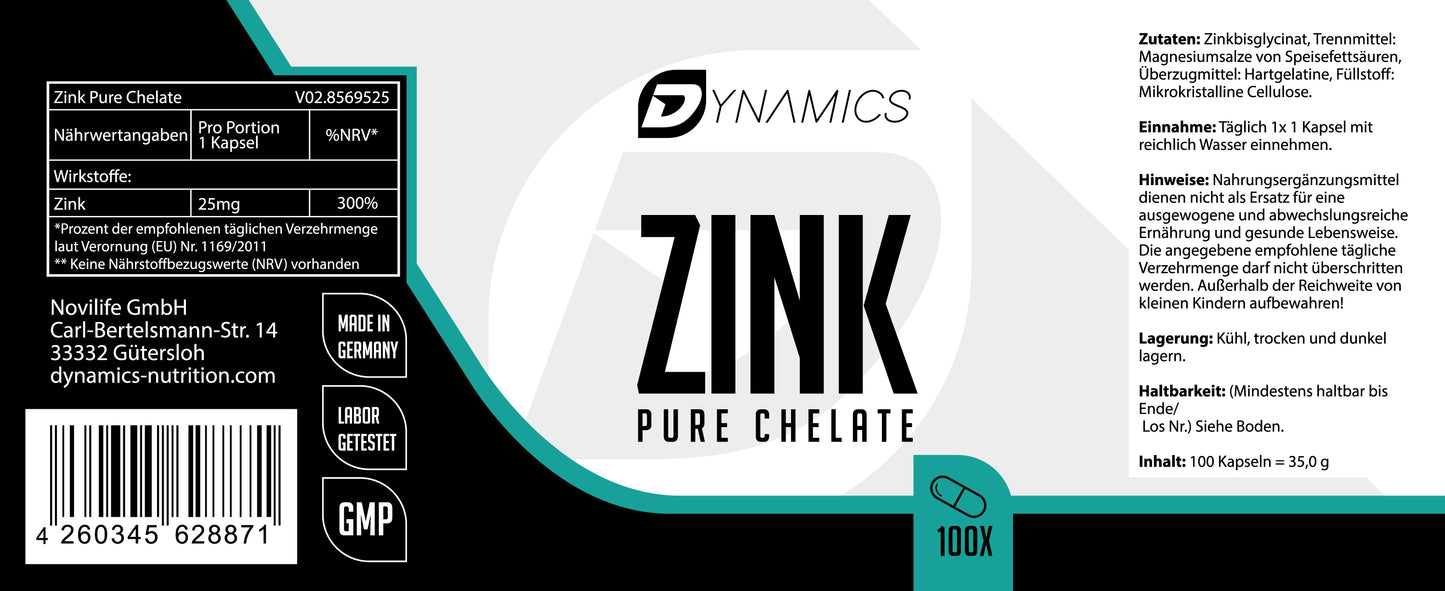 Zink Chelate 100 Kapseln