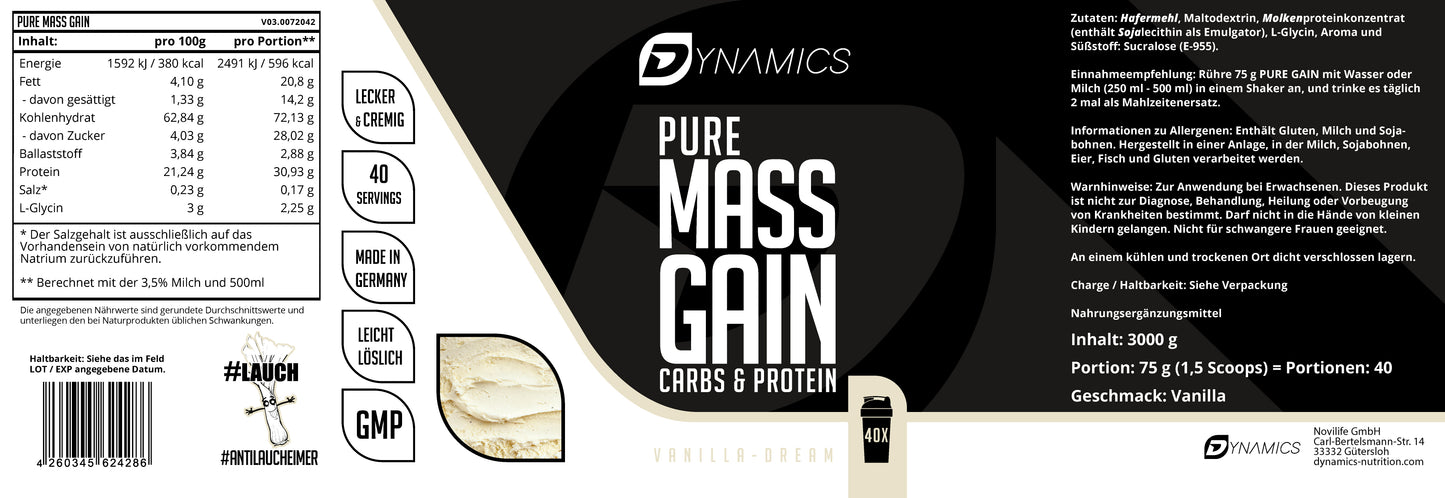 Pure Mass Gain 3kg